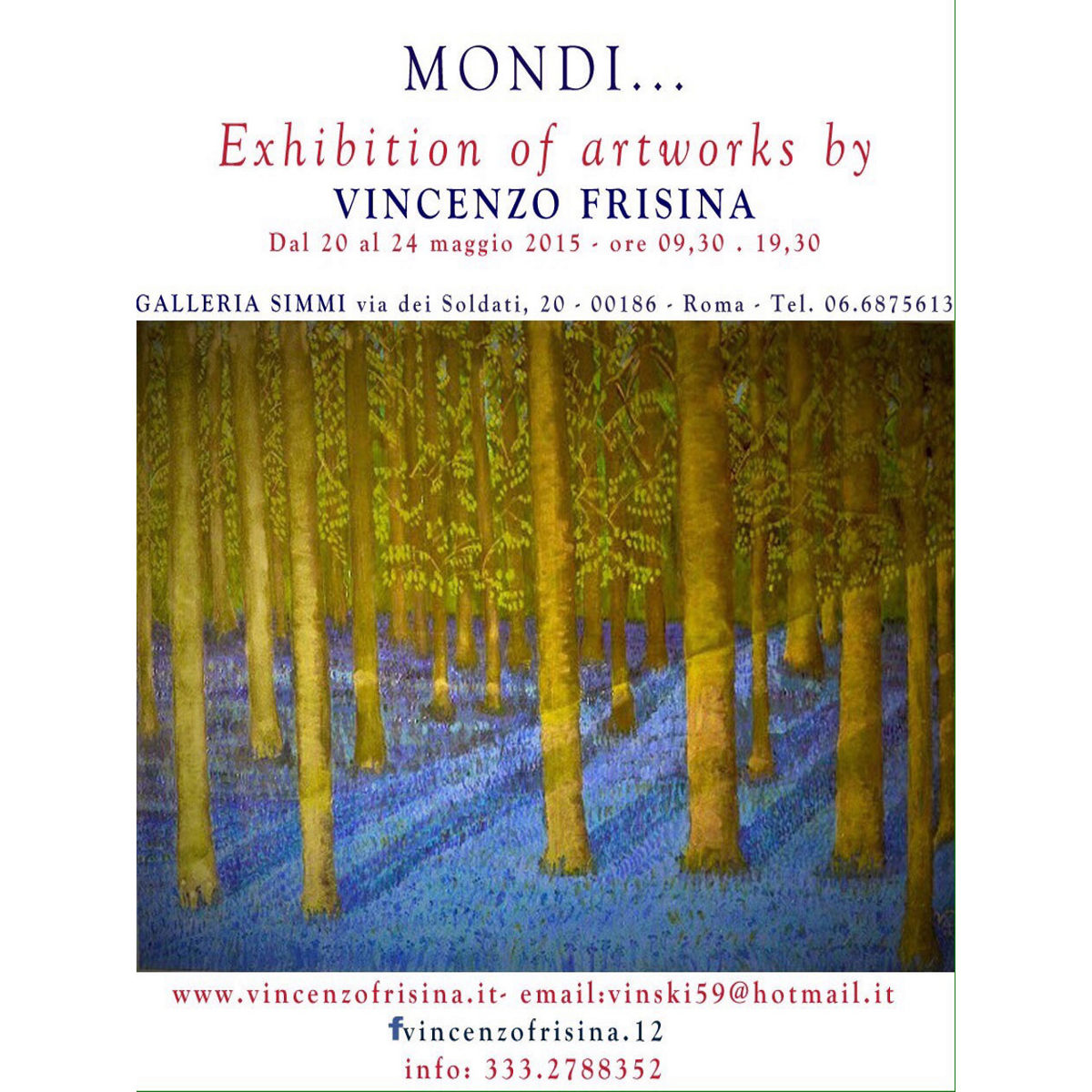 Locandina della mostra MONDI..., Roma dal 20 al 24 maggio 2015