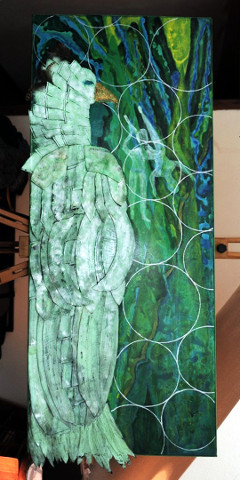 TOTEM - pittura organica tridimensionale 60x140